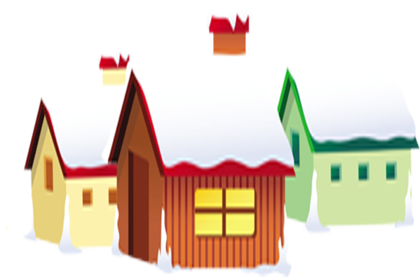 Transparent Christmas Cartoon Snow Angle House for Christmas