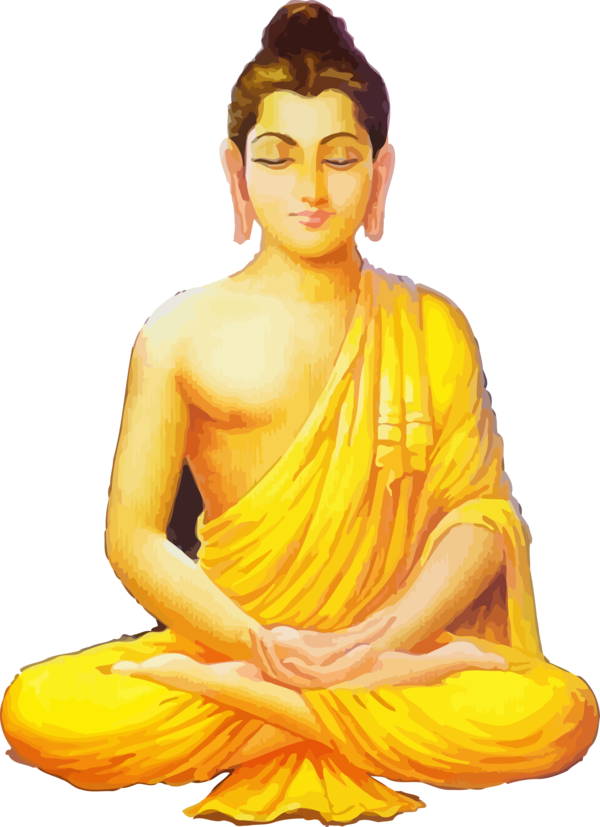 Transparent Bodhi Day Yellow Sitting Meditation for Bodhi for Bodhi Day