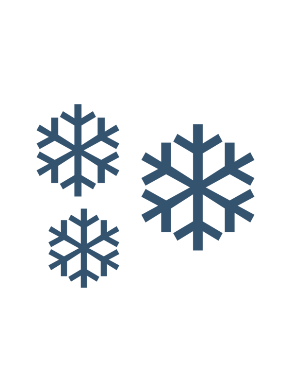 Transparent Snowflake Snow Winter Square Symmetry for Christmas