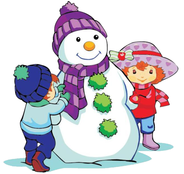 Transparent Child Snowman Cartoon Play for Christmas