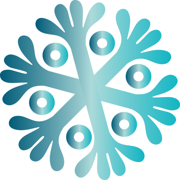 Transparent Christmas Snow Turquoise Symmetry Symbol for Christmas