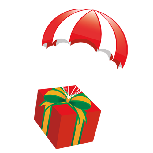 Transparent Gift Parachute Box Umbrella Line for Christmas