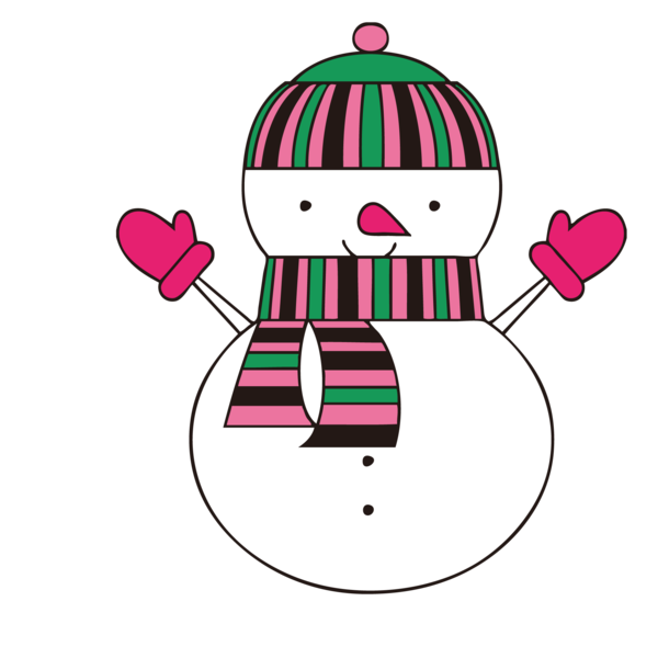 Transparent Snowman Glove Christmas Pink Area for Christmas