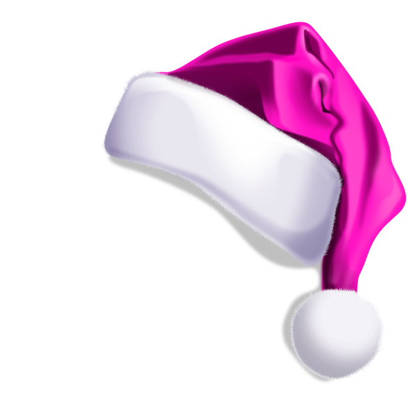 Transparent Santa Claus Hat Christmas Pink Lilac for Christmas