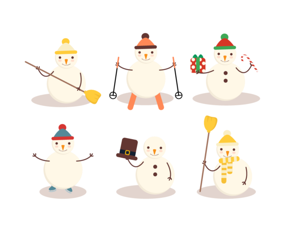 Transparent Snowman Christmas Winter Material for Christmas