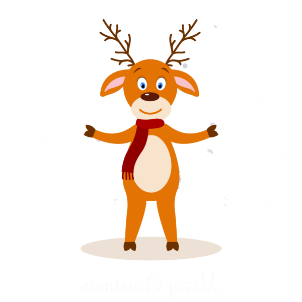 Transparent Rudolph Reindeer Elk Deer for Christmas