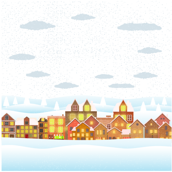 Transparent Christmas Poster Flat Design Sky Winter for Christmas