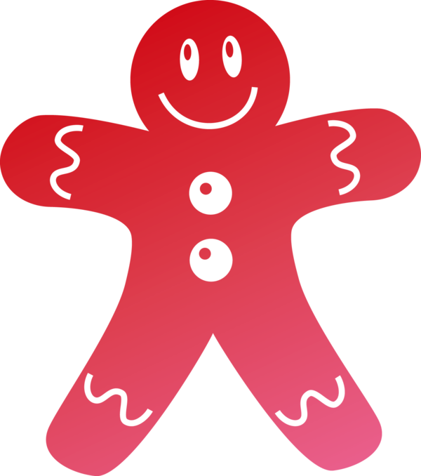 Transparent Gingerbread Man Gingerbread Ginger Pink Symbol for Christmas