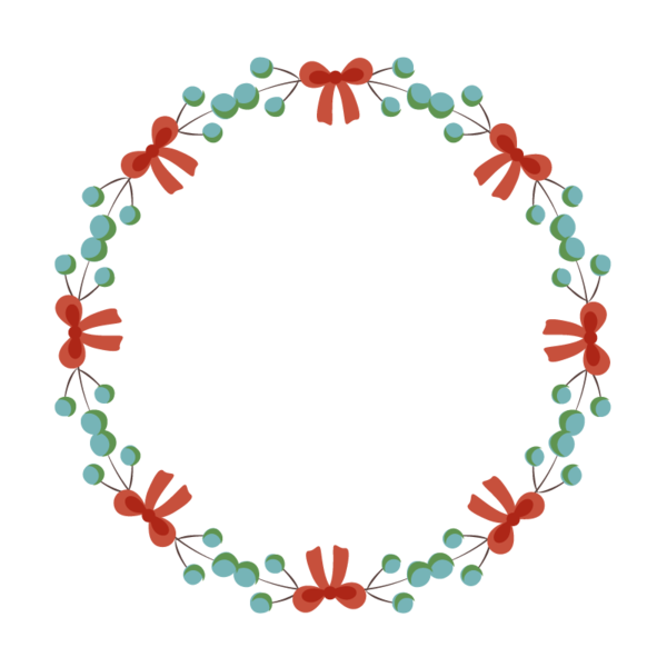 Transparent Garland Christmas Wreath Flower Symmetry for Christmas