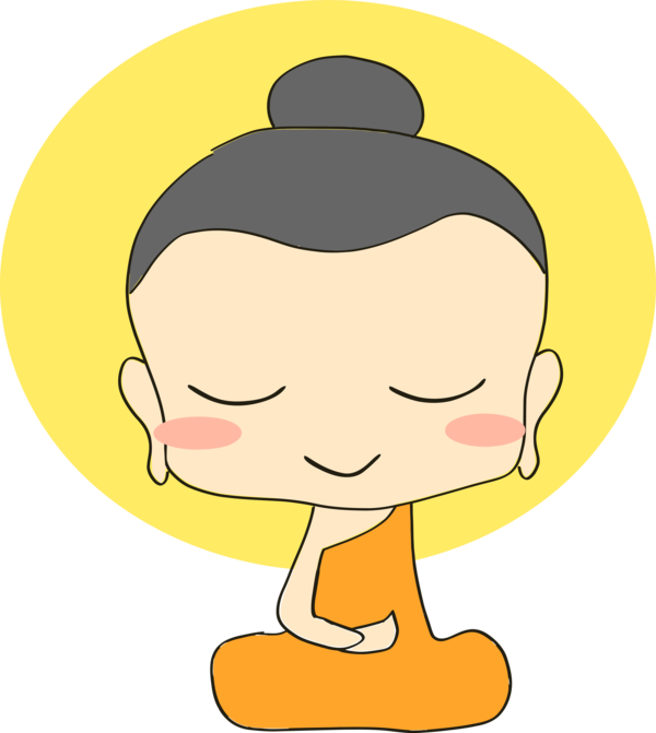 Transparent Bodhi Day Cartoon Yellow Cheek for Bodhi for Bodhi Day