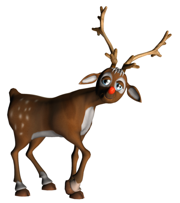 Transparent Deer Rudolph Reindeer Wildlife for Christmas