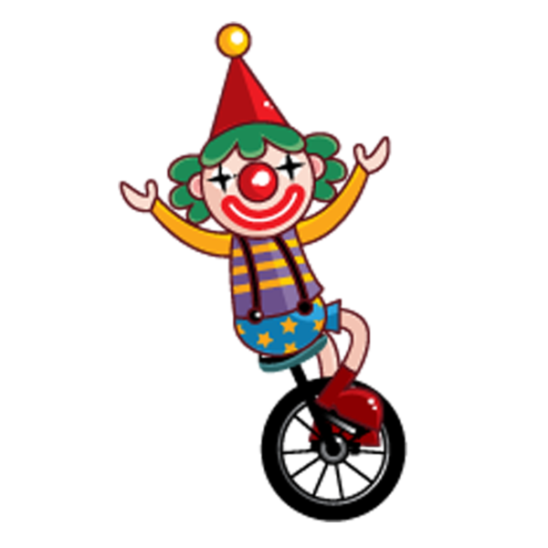 Transparent Circus Clown Cartoon Profession Christmas Ornament for Christmas