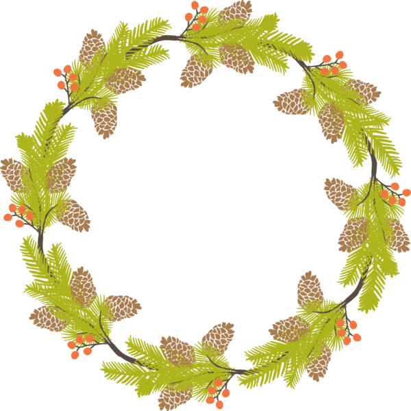 Transparent Wreath Garland Sticker Tree Leaf for Christmas