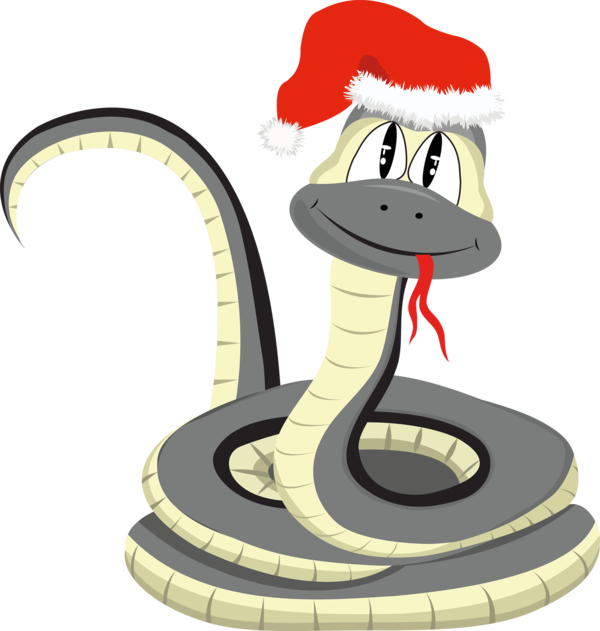 Transparent Snake Santa Claus Hat Reptile Serpent for Christmas