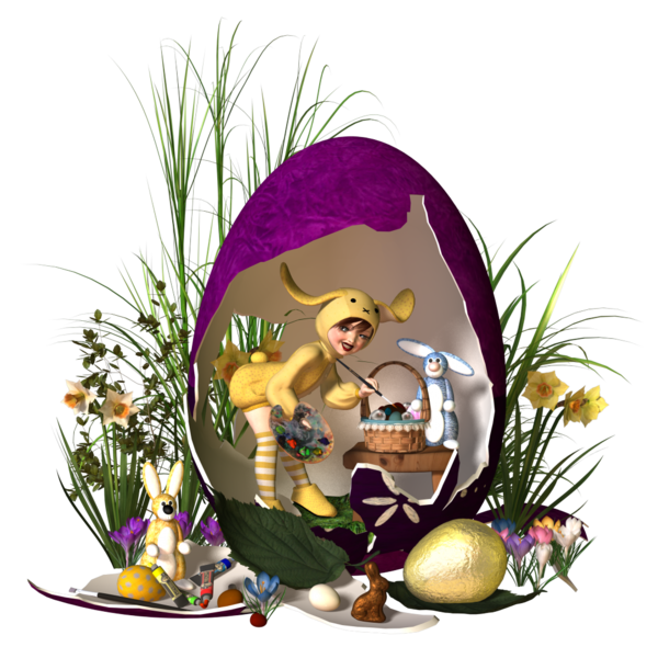 Transparent Easter Christmas Easter Egg Plant Flora for Easter