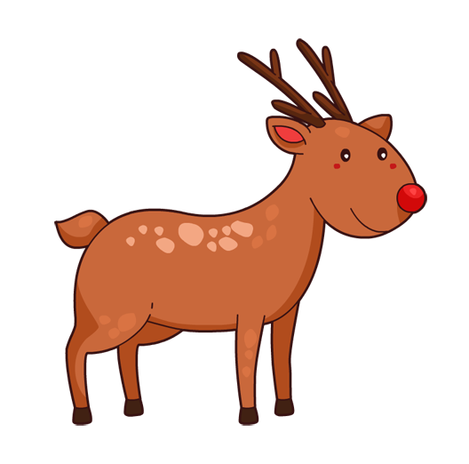 Transparent Rudolph Reindeer Santa Claus Elk Wildlife for Christmas