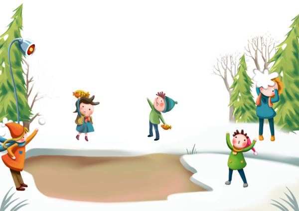 Transparent Snow Winter Child Play Plant for Christmas