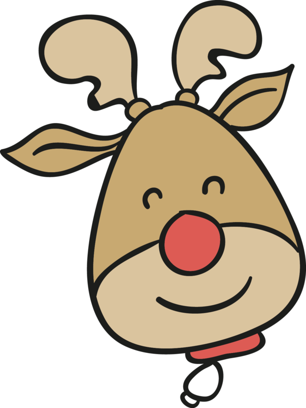 Transparent Reindeer Santa Claus Christmas Deer Snout for Christmas