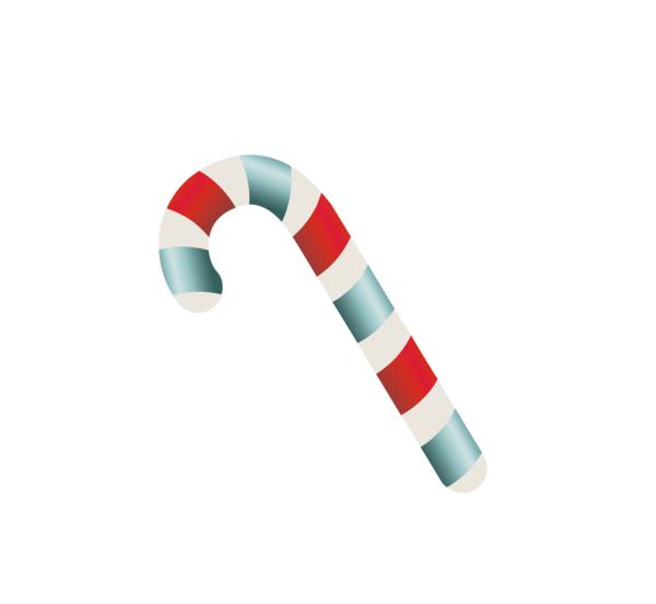 Transparent Candy Cane Christmas Confectionery Angle Pattern for Christmas