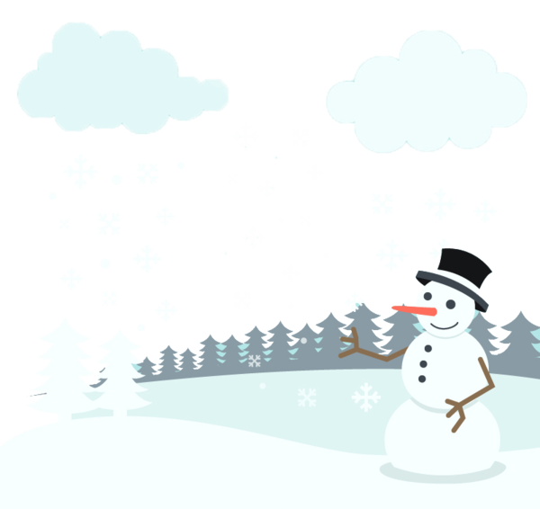 Transparent Snowman Winter Snow Text for Christmas