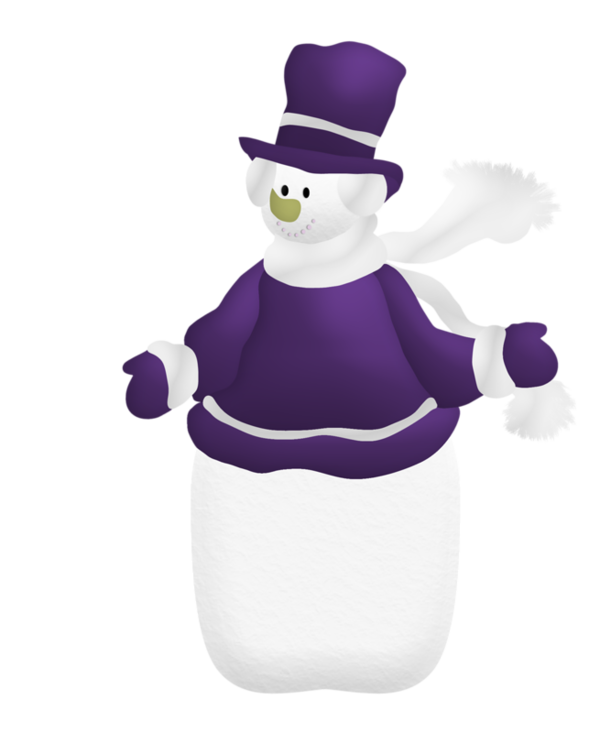 Transparent Ded Moroz Snowman Christmas Purple for Christmas