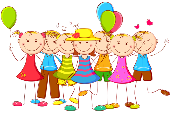 Transparent International Children's Day Cartoon Playing with kids Celebrating for Children's Day for International Childrens Day