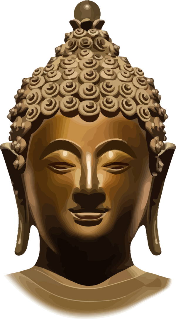 Transparent Bodhi Day Sculpture Face Head for Bodhi for Bodhi Day
