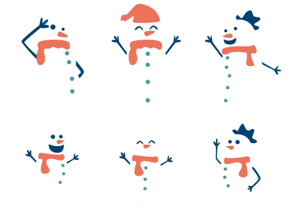 Transparent Snowman Family Christmas Area Text for Christmas