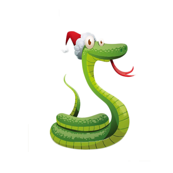 Transparent Snake Santa Claus Christmas Reptile Serpent for Christmas