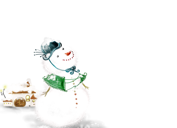 Transparent Winter Snowman Mobile Phones Christmas Ornament for Christmas