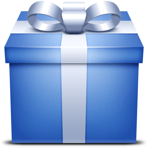 Transparent Gift Blue Decorative Box Angle for Christmas