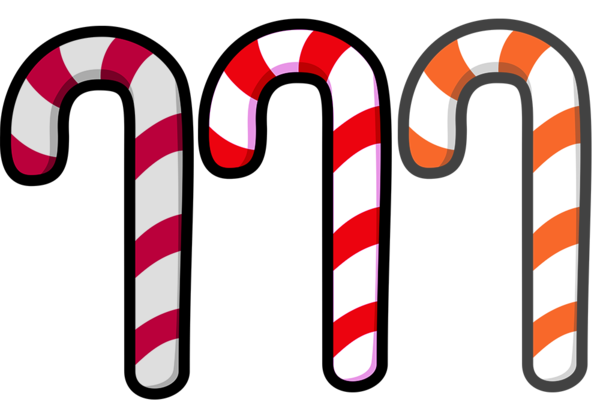 Transparent Candy Cane Lollipop Candy Area Text for Christmas