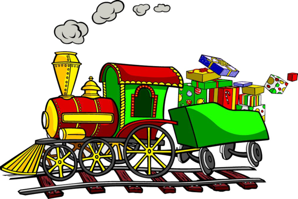 Transparent Train Santa Claus Rail Transport Toy Area for Christmas