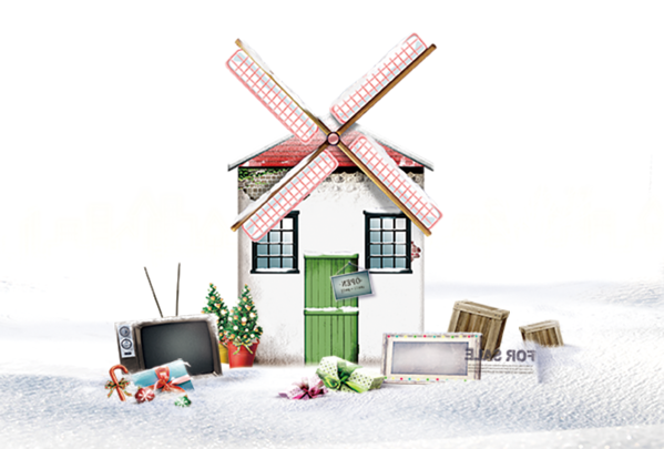 Transparent Winter Animation Poster House Energy for Christmas
