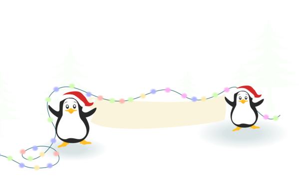 Transparent Christmas Snow Poster Flightless Bird Beak for Christmas