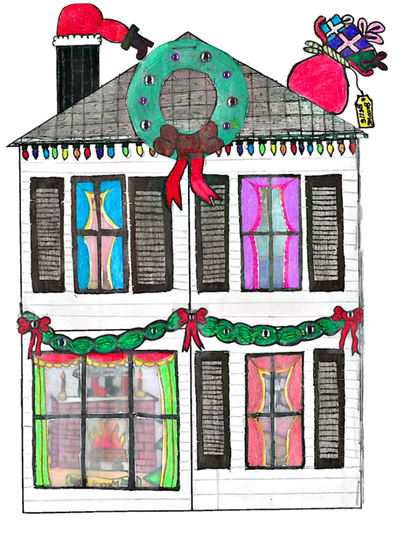 Transparent Gift Diagram Christmas Structure Window for Christmas