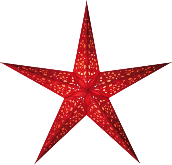 Transparent Shape Star Drawing Red for Christmas