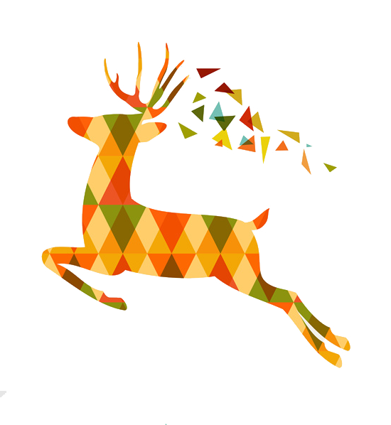 Transparent Elk Deer Reindeer Giraffidae for Christmas
