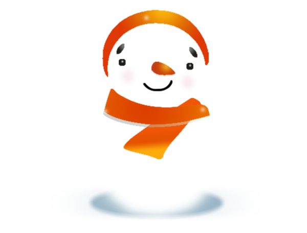 Transparent Snowman Snow Scarf Area for Christmas