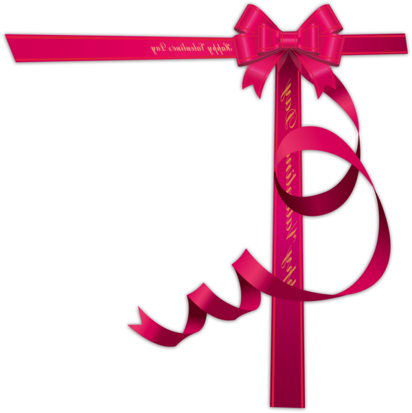 Transparent Ribbon Gift Pink Ribbon Pink Text for Christmas