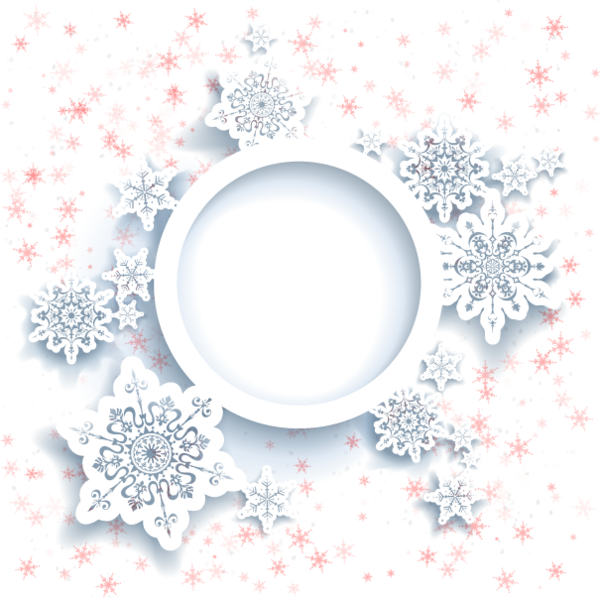 Transparent Snowflake Snow Circle Line for Christmas