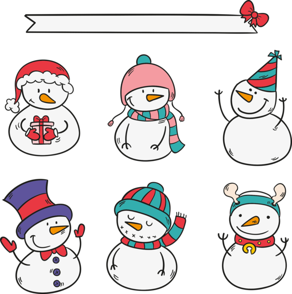 Transparent Snowman Cartoon Software Area Beak for Christmas
