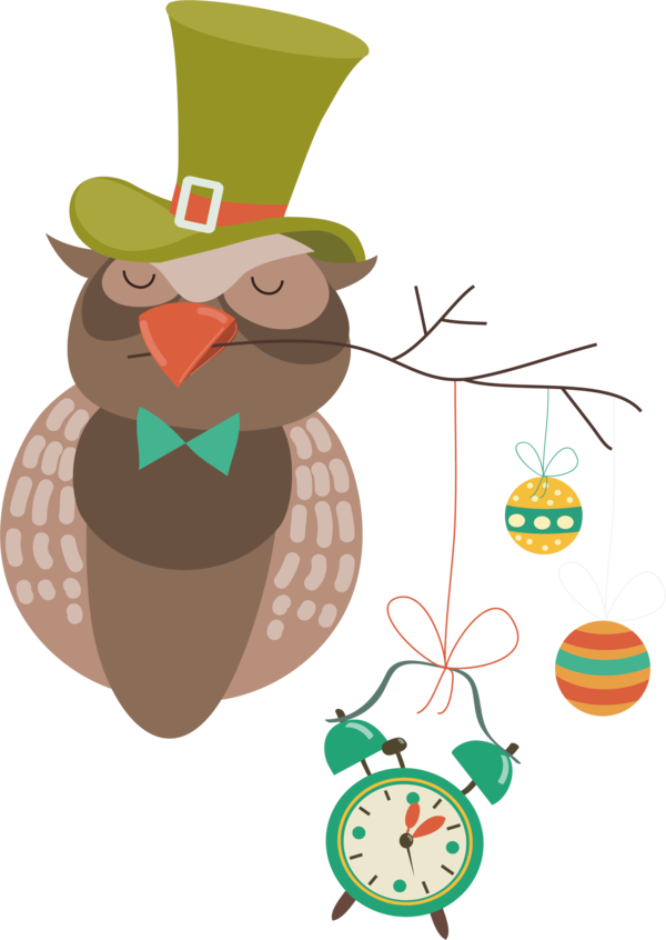 Transparent Owl Raster Graphics Christmas Ornament for Christmas