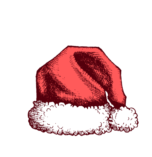 Transparent Santa Claus Christmas Hat Headgear for Christmas