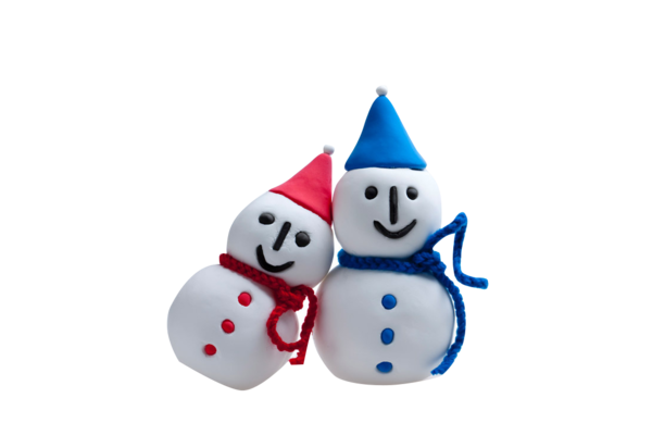 Transparent Address Book Winter Couple Snowman Christmas Ornament for Christmas