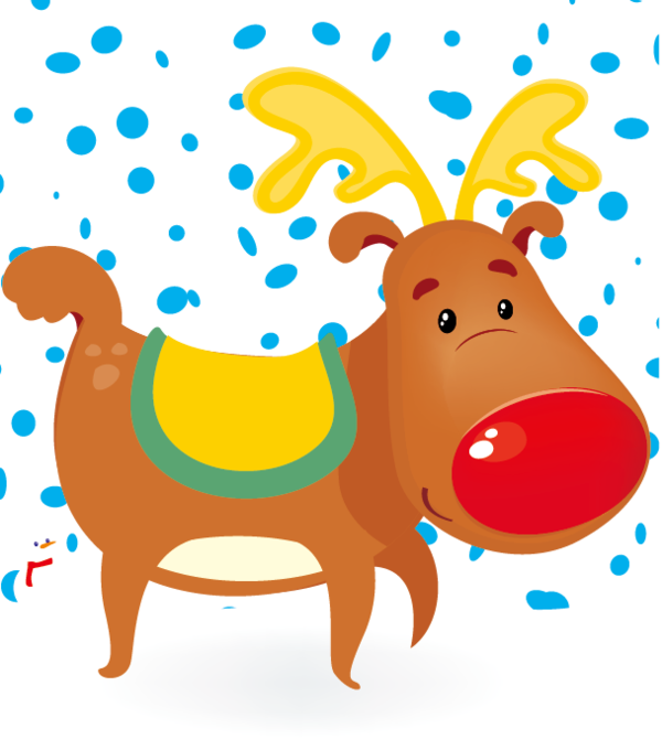 Transparent Reindeer Deer Cartoon Food for Christmas