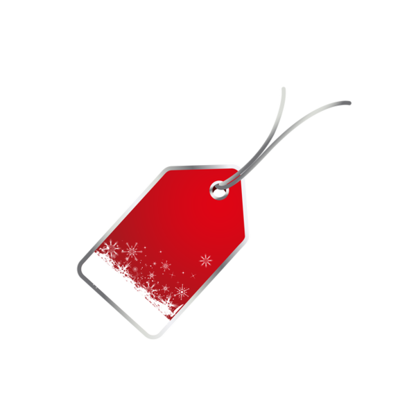 Transparent Christmas Gift Editing Rectangle Red for Christmas