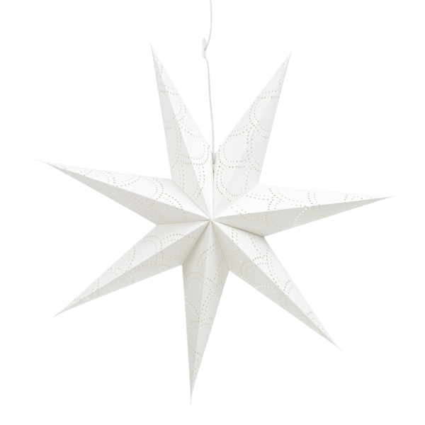 Transparent Paper Star White for Christmas