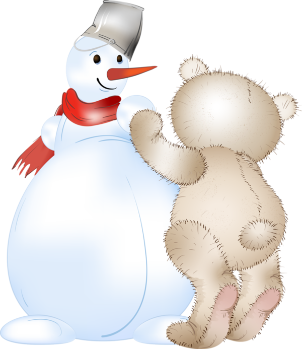 Transparent Snowman Drawing Flightless Bird for Christmas