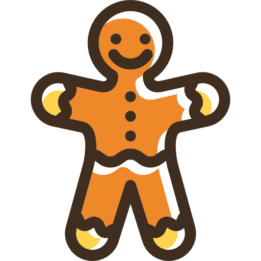 Transparent Gingerbread Man Gingerbread Christmas Yellow Line for Christmas